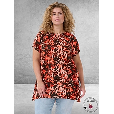 KAFFE Curve Tuniek KCAMI Grenadine Leopard Print